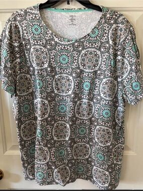 Women’s Short Sleeve Paisley Print Shirt Great Condition size 2X